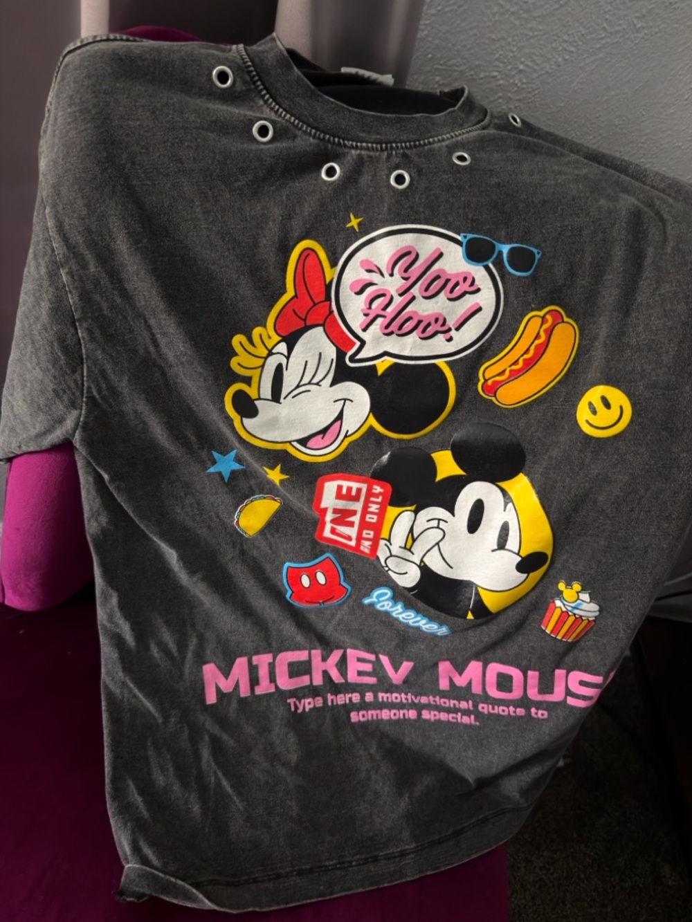 Mickey and Minnie Mouse Graphic Short Sleeve Tee